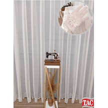 Tül Perde Farbateks Dikim Cemre Sade Düz Örme Krem Renkli Ütü Istemez 1e3kat Pileli Tül Perde E-cemre