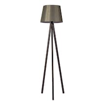 Konik Şapkalı 3 Ayaklı Lambader Mdf Yeşil Kahve Ly620