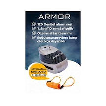 Armor 610 Mva 10 Mm Alarmlı Çelik Disk Kilit Motorsiklet Kilidi+hatırlatma Kablosu