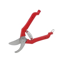 Budama Bağ Üzüm Makası, Eğri Tasarım, Kırmızı Renk, 21 Cm