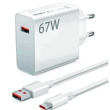 Xiaomi Redmi Uyumlu Usb Type-c 6a 67w Hızlı Şarj Cihazı Beyaz