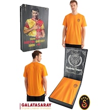 Galatasaray Lisanslı Match Day T-shirt Metin Oktay Baskılı Ahşap Kutulu 106 Sarı