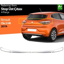 S-Dizayn  Renault Clio 5 Krom Stop Üst Çıtası 4 Prç. 2019 ve Üzeri