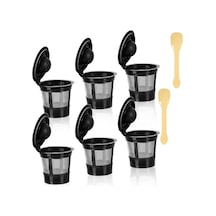 Metabagua Yeniden Kullanılabilir K Bardakları, 1.0 Ve 2.0 Için K- Ve K- Plus Için Evrensel Doldurulabilir Kcups Kahve Filtreleri Rlıfub Siyah