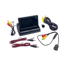 12v Araç İçi Lcd Ekran 4.3 '' Kapaklı Açılır-kapanır + Gece Görüşlü Kamera 18.5 Mm