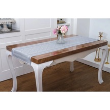 Roma Jakar Polyester Kumaş Gri Runner 45x150 Cm 1476 Gri