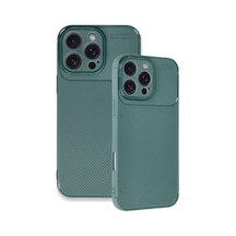 Newface Apple İphone 16 Pro Max Kılıf Auto Focus Karbon Kapak - Koyu Yeşil