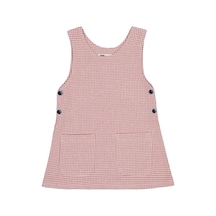 Civil Girls Yakası Pomponlu 2-5 Yaş Elbise Pembe
