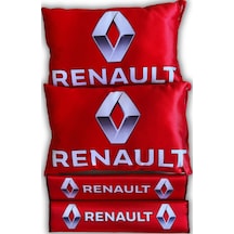 Renault Uyumlu Dijital Baskı Kırmızı Araç Seyahat Boyun Yastık