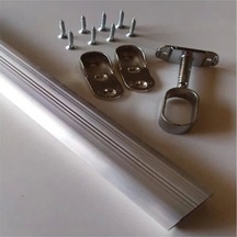 Oval 80cm Alüminyum Dolap Içi Elbise Askı Borusu Aparatları Vidaları Çok Renkli