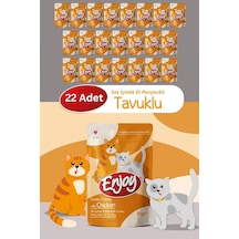 Enjoy Kedi Konserve Maması, Tavuk Etli, 85g, 22 Adet