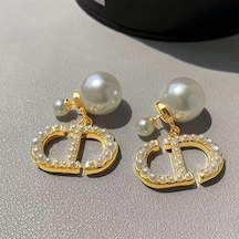 Yystore Kadın Küpe Cd Harfli İnci Küpeler Basit Ve Şık