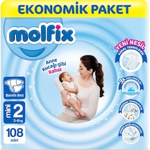 Molfix Bebek Bezi 2 Beden Mini Ekonomik Paket 108 Adet