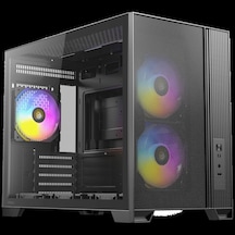 Antec Flux M Kompakt Micro-atx Oyuncu Kasası - 6x Pwm Fan Dahil - Flux Hava Akışı Platformu - 3mm Temperli Cam - Usb Type-c 3.2 Gen2 10gbps - 360mm Radyatör Desteği - Gpu Braketi Dahil