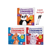 Konuşmaya Başlıyorum Serisi (türkçe'de En Çok Kullanılan 1000 Kelime) (2-4 Yaş) Yaz-Sil Kitaplar