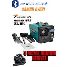 Webesten Taşınabilir Akülü Dizel Isıtıcı 12/24/220v Bluetooth'lu Serisi 3 Metre Hortum Hediyeli 01