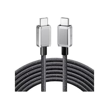 60w 3a Pd Type-c To Type-c Hızlı Şarj Ve Data Kablosu 1.5 Metre Siyah