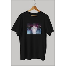 Noıssey -wed The Boy And The Beast Baskılı Oversize T-shirt Tişört Sokak Tarzı Siyah