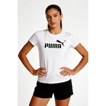 Puma Essentials No.1 Logo Kadın Spor Tişört Beyaz