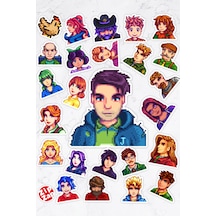 Stardew Valley Oyunu Telefon Laptop Bullet Journal Yapışkanlı Folyo Sticker Paketi 25 Adet Çok Renkli