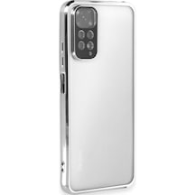 Xiaomi Redmi Note 11 Uyumlu Kılıf Lensli Silikon - Gümüş