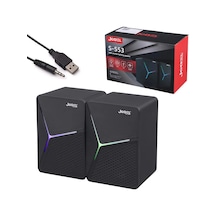 Jedel S-554 Pc Ses Sistemi 1+1 Usb 3.5mm Jack Rgb Ledli