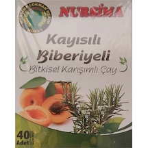 Nursima Kayısılı Biberiyeli Bitkisel Karışımlı Süzen Poşet Çay 40 x 1.5 G