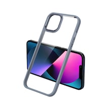 Apple iPhone Uyumlu 11 Kılıf Şeffaf Arka Yüz Kamera Yükseltili Silikon Pazarplus Lavendery Gray