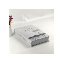 Tr Kitap Görünümlü Dekoratif Kutu, White
