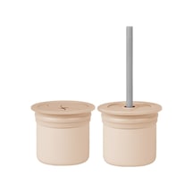 Ham+hüp Pipetli Silikon Bardak Seti Bubble Beige / Powder Grey