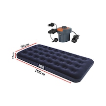Bestway Tek Kişilik Şişme Yatak Elektrikli Pompa Bw118 Lacivert