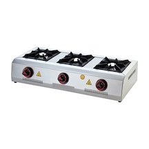 Işıkgaz Silverinox Endüstriyel Lpg Tüplü Set Üstü Mini Üçlü 3 Gözlü Ocak Slvr-2906-g