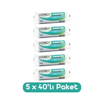 Florex Standart Mini Boy Çöp Torbası 44x45 Cm 40'lı Rulo Beyaz 5 Rulo (200 Adet)