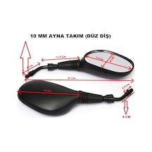 Motosiklet Ayna 10 Mm Cup (Cub) Cg Agk Çıta Asya Mondial Küba
