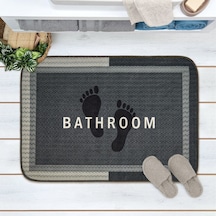 Soft Bathroom Dikdörtgen Sihirli Banyo Paspası - Antrasit - 50x70 Cm Çok Renkli