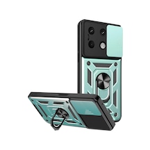 Newface - 373 - Xiaomi Redmi Note 13 4g Kılıf Pars Lens Yüzüklü Silikon - Ece-umay - - Yeşil