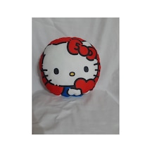 Hello Kitty Kırmızı Fondesenlı Tasarım Yastık Kırmızı