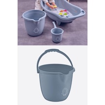 Flosoft Bebek Banyo Kovası, Saplı Oluklu Çok Amaçlı Kova 13 Litre Çok Renkli