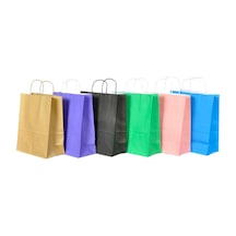 6 Renk Kağıt Çanta Kraft Çanta Seti /hediye Poşeti 100 X 150
