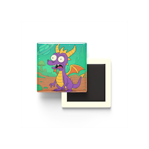 Spyro - 9x9 Cm Baskılı Kare Buzdolap Magneti