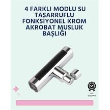 Mey İthalat Krom Kaplamalı Çok Fonksiyonlu Musluk Başlığı Paslanmaz Malzeme