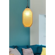 Kovan Serisi Salon , Mutfak , Oturma Odası , Cafe Bar İçin Modern Sarkıt Tekli Avize 23 X 27 Cm Çok Renkli