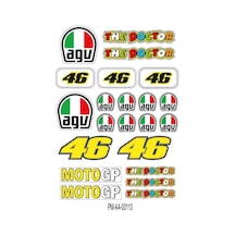 Motosiklet 46-agv Sponsor Tasarım A4 Çoklu Sticker Seti Diğer