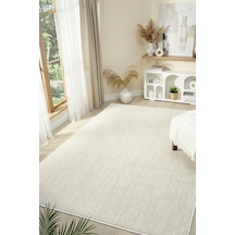 Mariesse Home Wool Serisi Bukleli Yumuşak Dokulu İskandinav Dokuma Halı 1081-krem