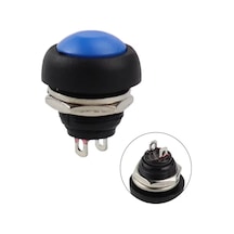 Mr-184 12mm Push Buton Plastik Mavi Pbs-33b Mavi