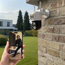 3 Kameralı Kablolu Akıllı Güvenlik Kamerası 360 Ptz Hareketli, Çift Antenli, Wifi Ip, Gece Görüşl