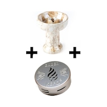 Kefo Gold Kefo Sarı Rock Star Lüle + Gri Kefo Ember Nargile Lotus Közlük Cezve 7695177854749
