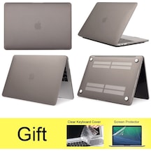 GubisiStore Mat Gri-Model A1708-Macbook Uyumlu İçin Kılıf M1 A2338 Pro 13 Kılıf Dokunmatik Kımlık Coque Macbook Uyumlu Air 13 A2337 Fund