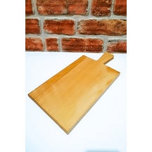 Ahşap Tek Parça Saplı Kesme Tahtası 19 Cm En X 30 Cm Boy Kahverengi