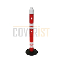 Trafik Uyarı Dikmesi - İnce Dubalı Uyarı Dikmesi 105 Cm X 7cm - 4 Reflektifli